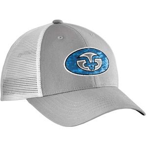 Flying Fisherman H1775 Neon Blue Logo Trucker Hat